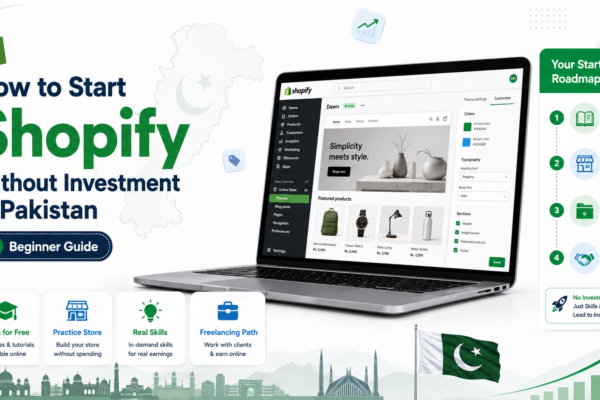 how to start Shopify without investment in Pakistan