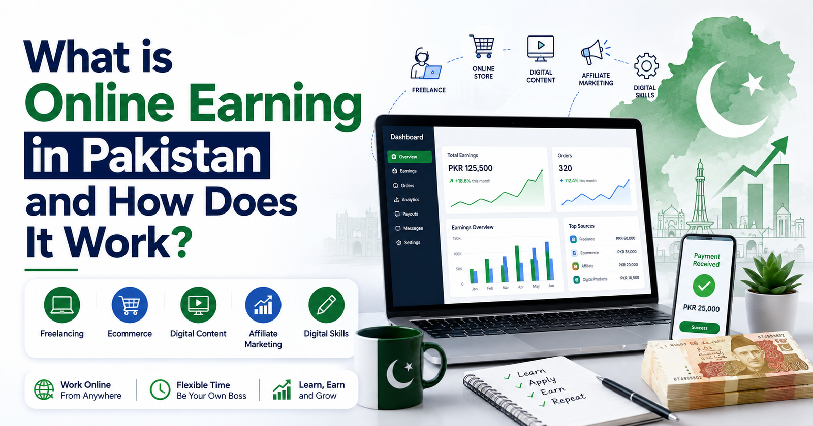 what is online earning in Pakistan