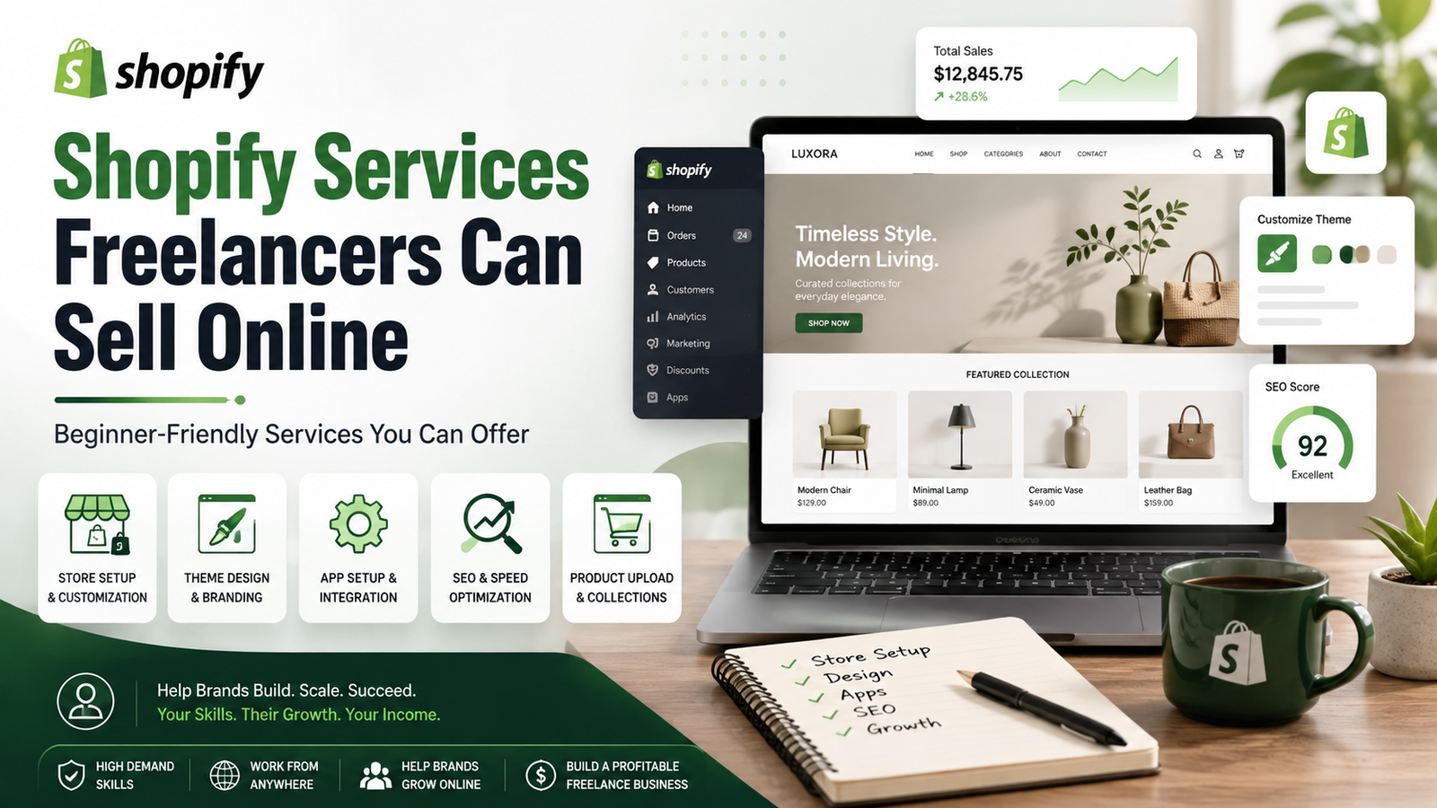 Shopify services for freelancers