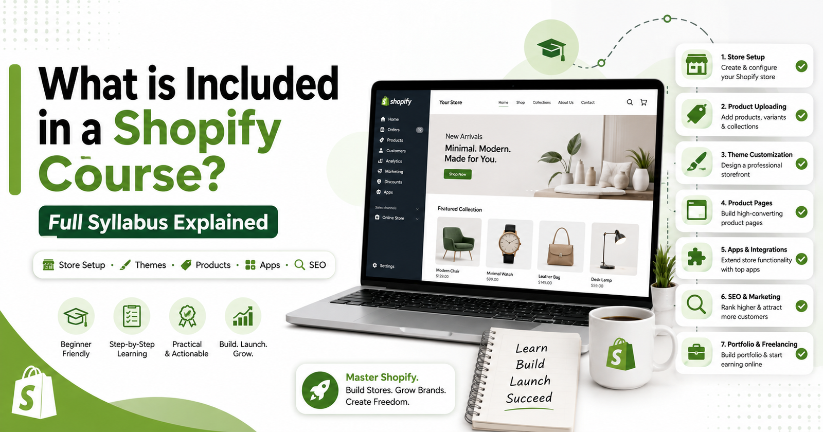 shopify course content