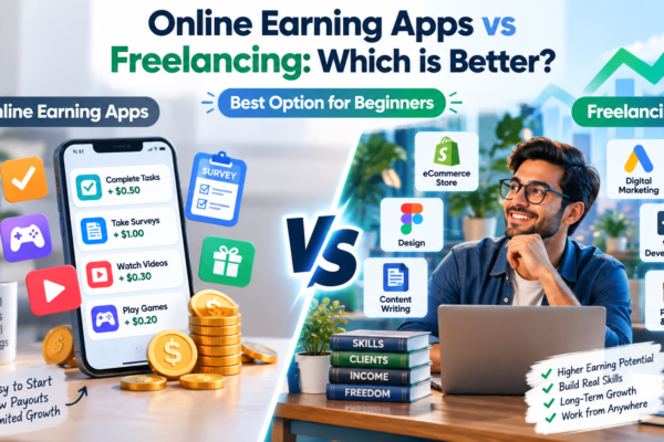 online earning apps vs freelancing